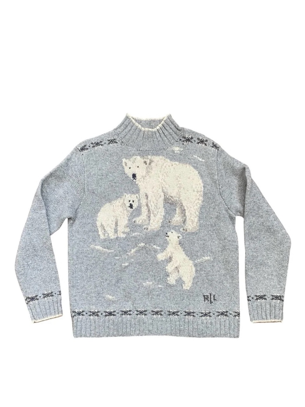 Ralph Lauren Gray Polar Bear Sweater